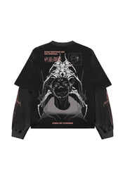 Sukuna Designed B&W Long Sleeve T-shirt