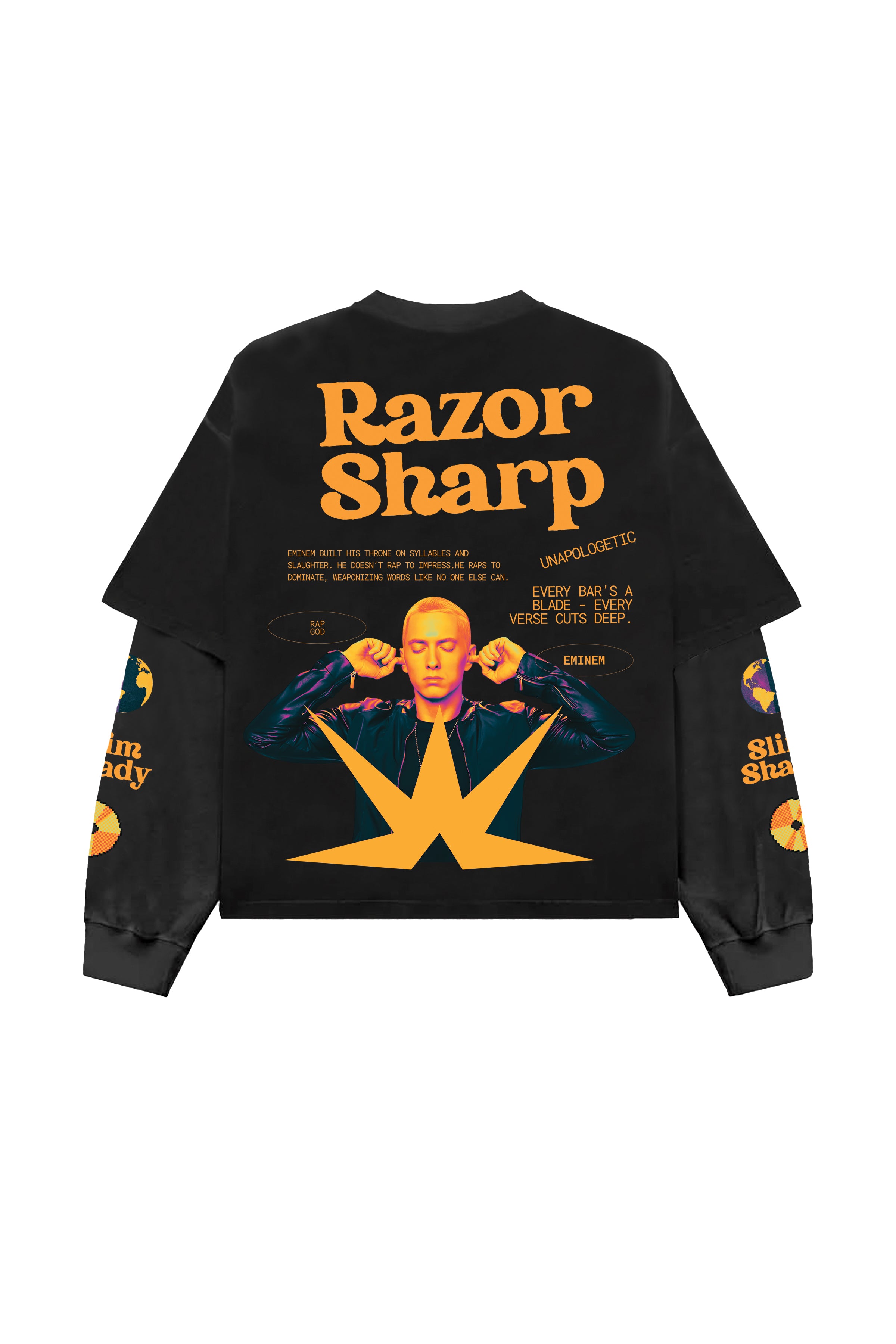 Eminem Designed Oversized Long Sleeve Tee