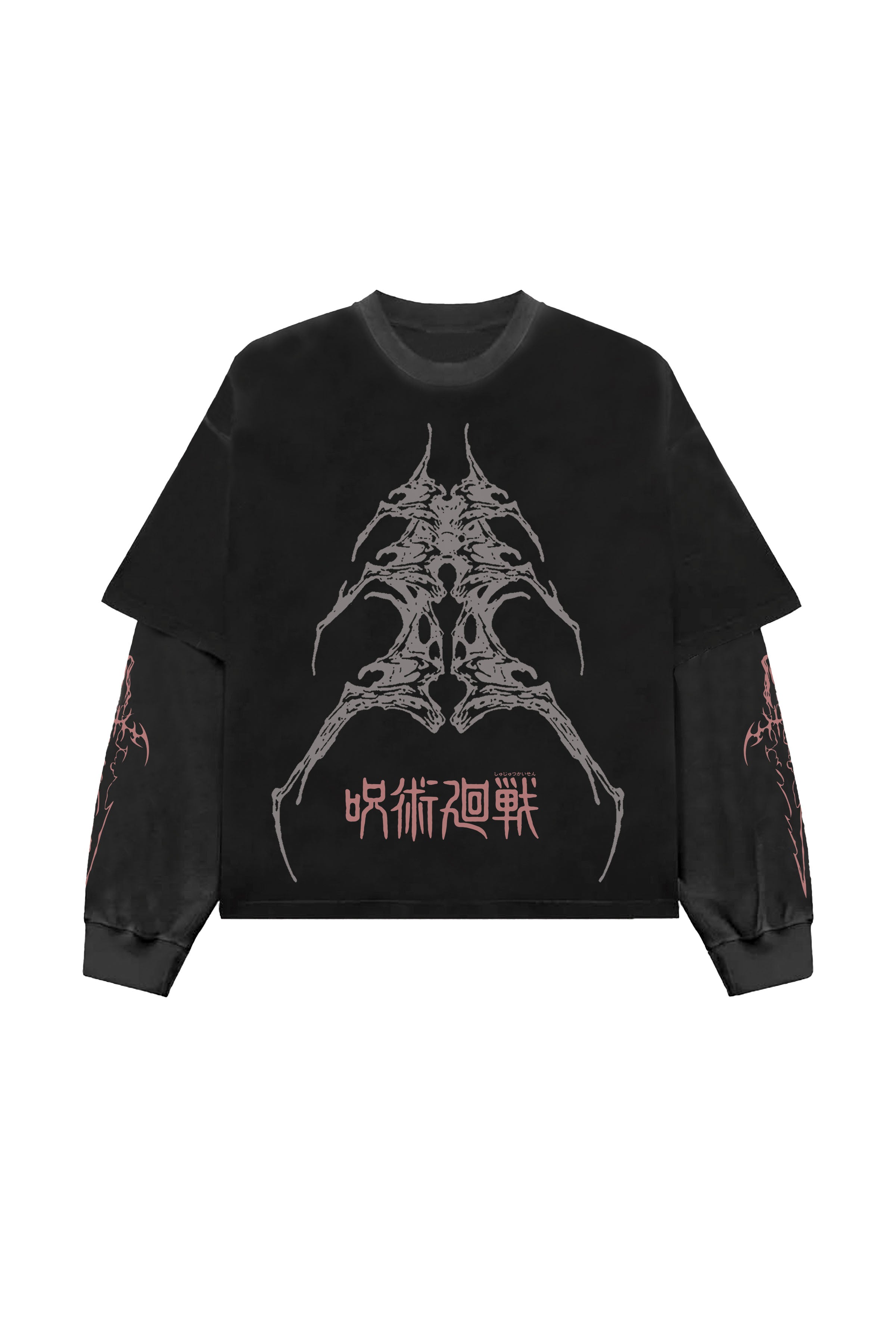 Sukuna Designed B&W Long Sleeve T-shirt