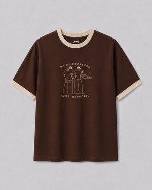 More Espresso Ringer Tee
