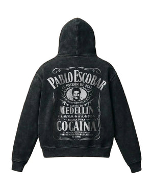 Pablo Escobar Shadow Empire - Acid Wash Hoodie