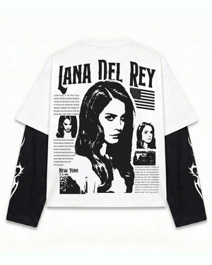 Lana Del Rey Layered Oversized LS T-Shirt