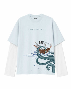 Sea Reaper Layered Oversized Tee