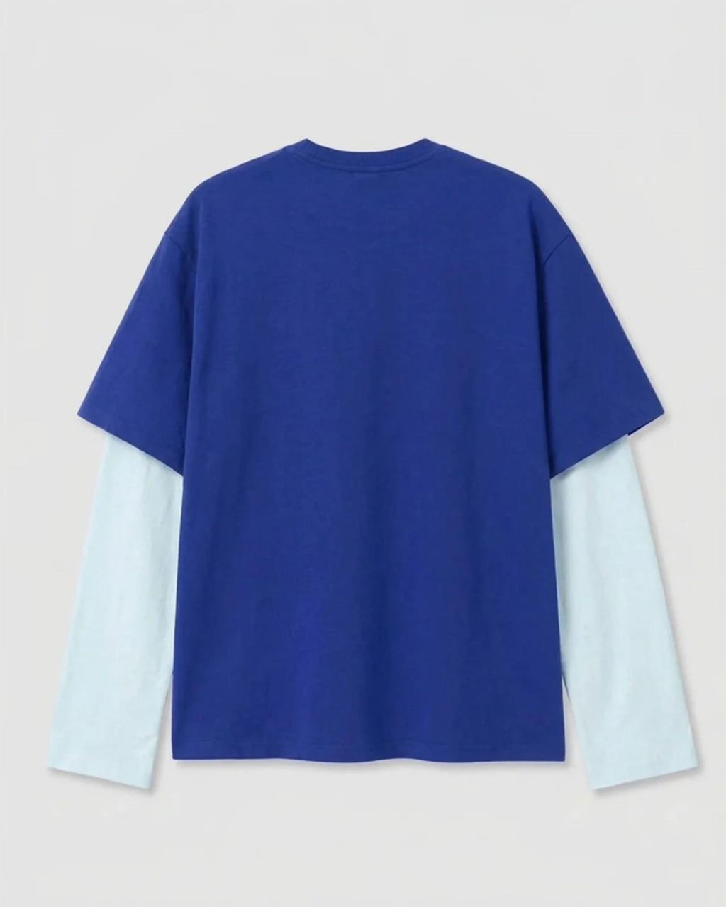 Royal Blue & Sky “07” Oversized Layered Varsity T-Shirt