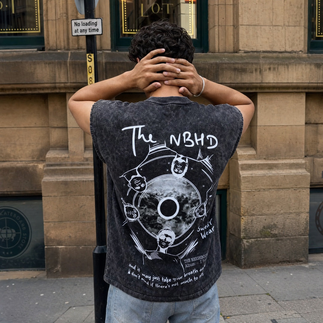 NBHD Sweater Weather Acid Wash Vest