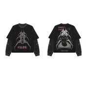 Sukuna Designed B&W Long Sleeve T-shirt
