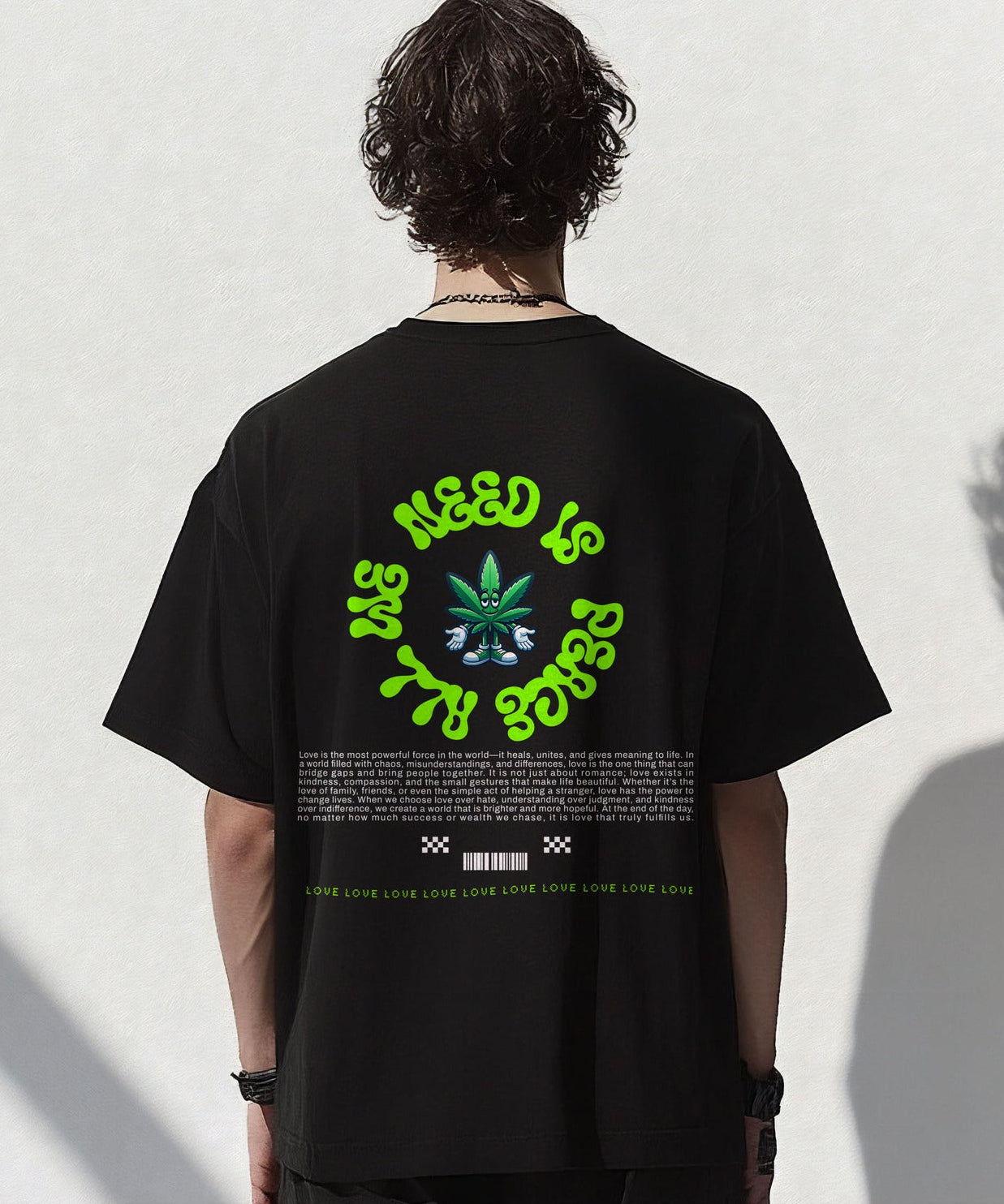 All we need is Peace Oversized T-shirt - Jnorss