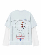 Courtside Flight Oversized Layered Tee