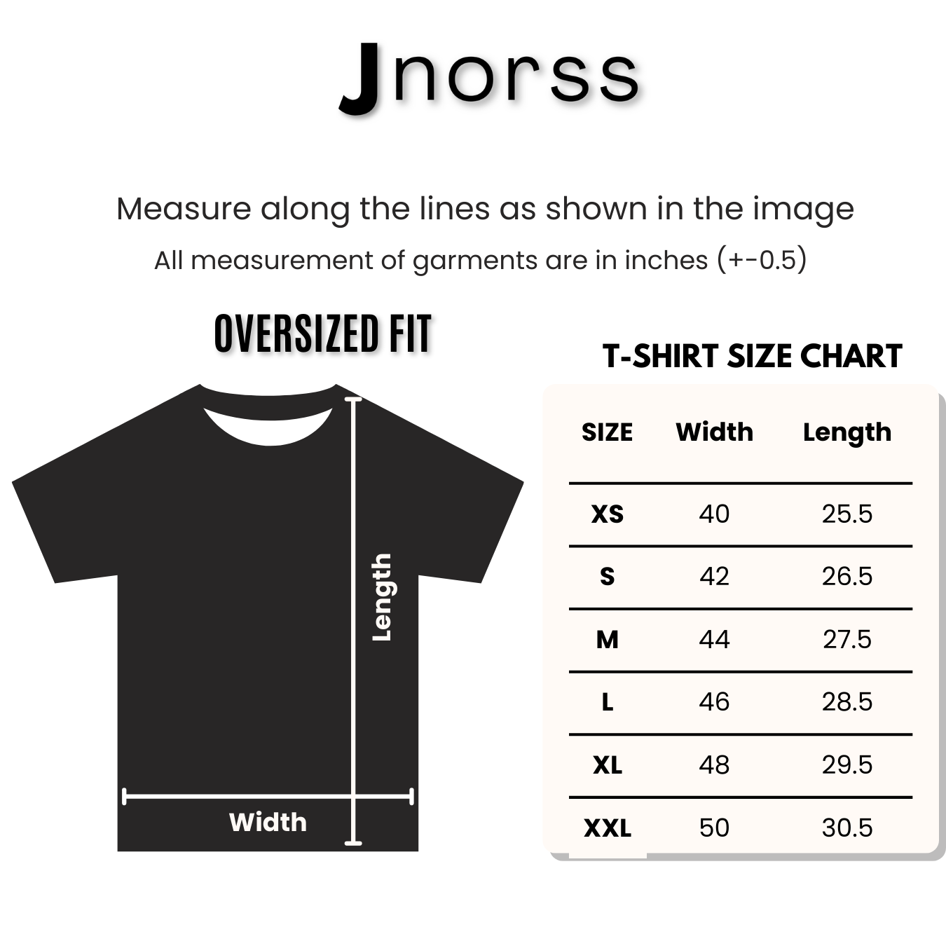 Inferior Oversized T-shirt - Jnorss