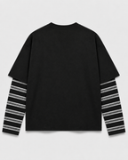 Striped Layer Grunge Guitar Tee