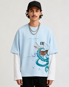 Sea Reaper Layered Oversized Tee