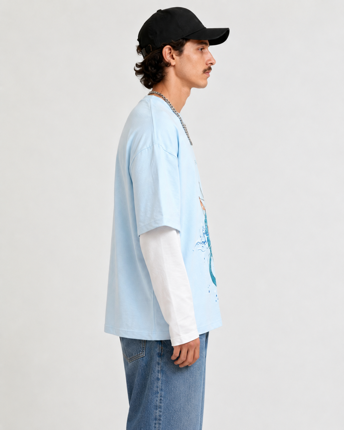 Sea Reaper Layered Oversized Tee
