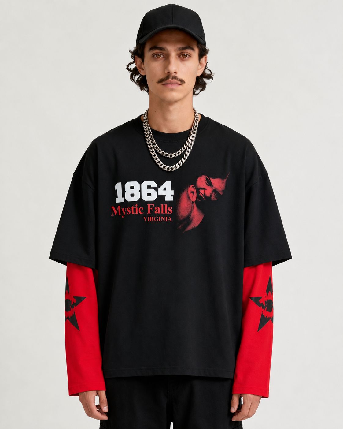 Vampire Diaries Oversized Layered Tee