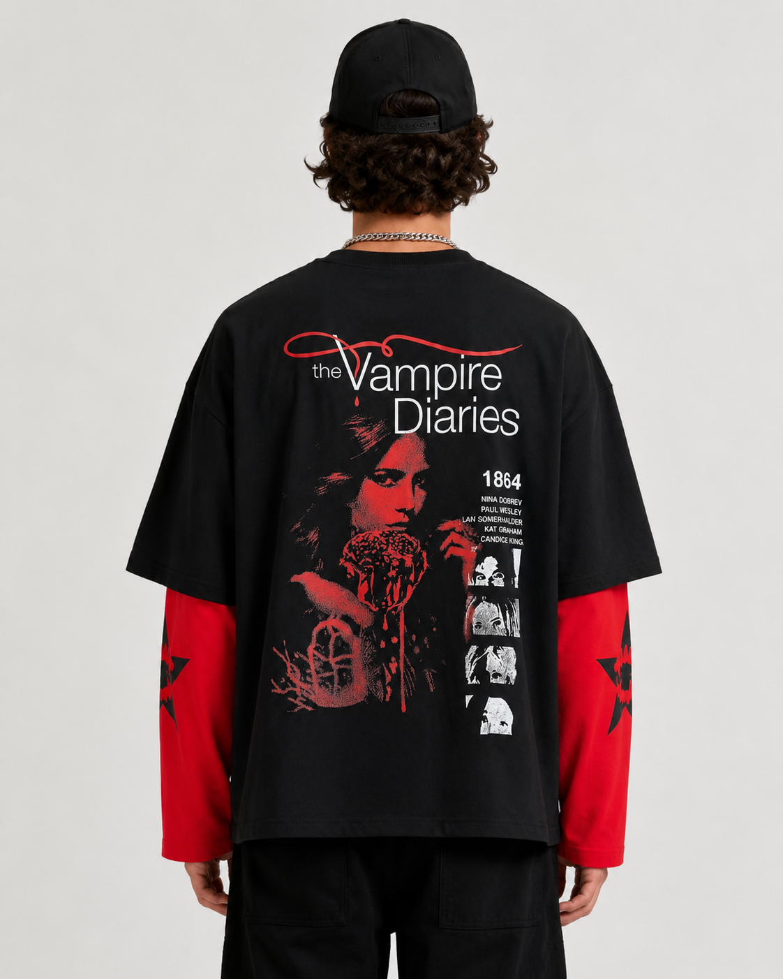 Vampire Diaries Oversized Layered Tee