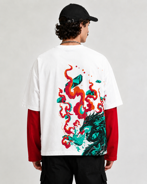 Dragon Inferno Layered Oversized Tee