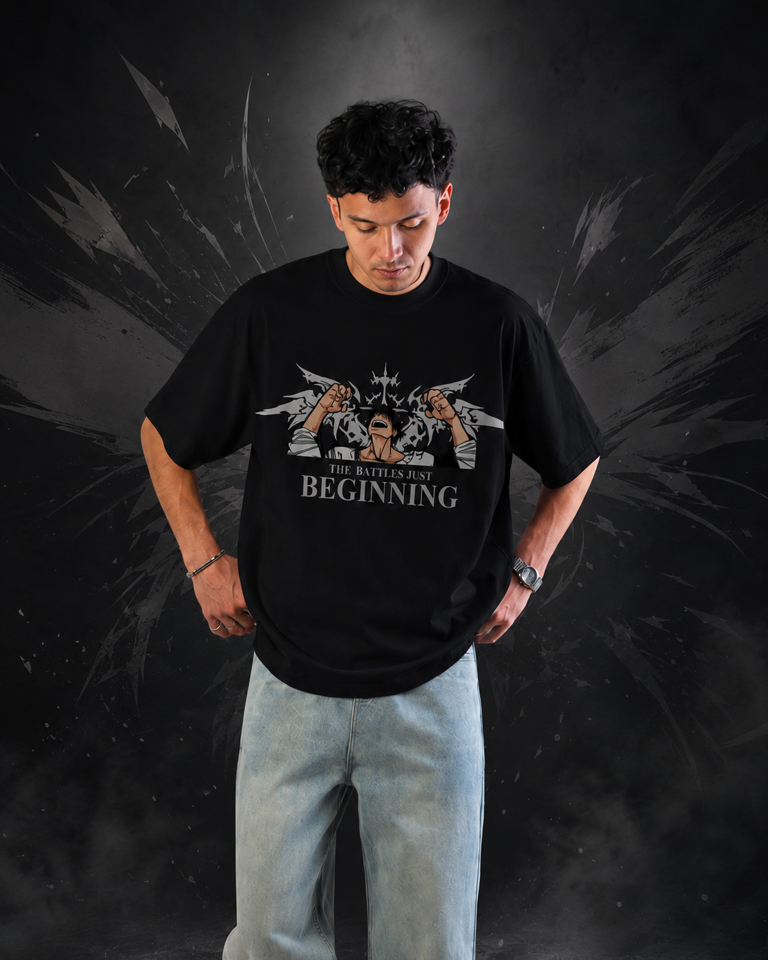 Toji Fushiguro "The Battle's Just Beginning" Oversized T-Shirt