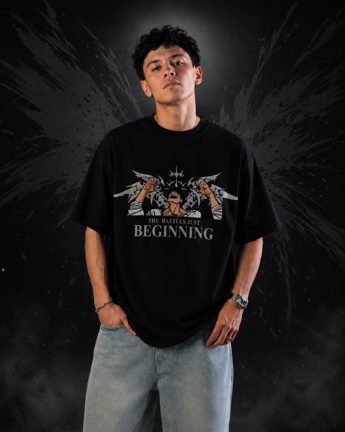 Toji Fushiguro "The Battle's Just Beginning" Oversized T-Shirt