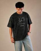 I Am Music Boxy Acid Wash Tee