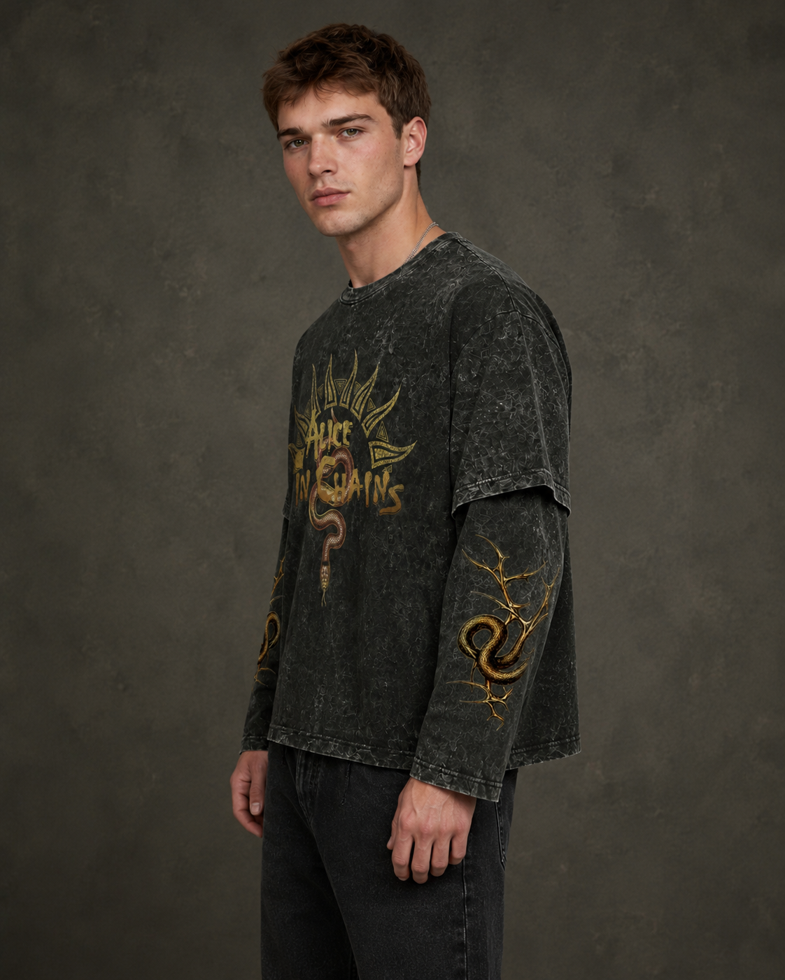 Alice In Chains Oversized Layered Tee