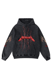Metallica Electric Thrash Omen - Acid Wash Hoodie