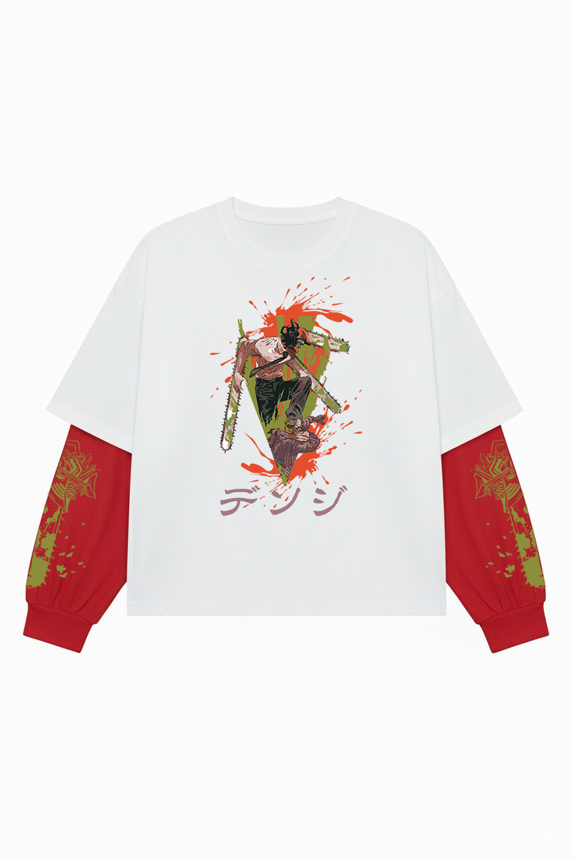 Chainsaw Man – Bloodhunt Oversized LS Tee