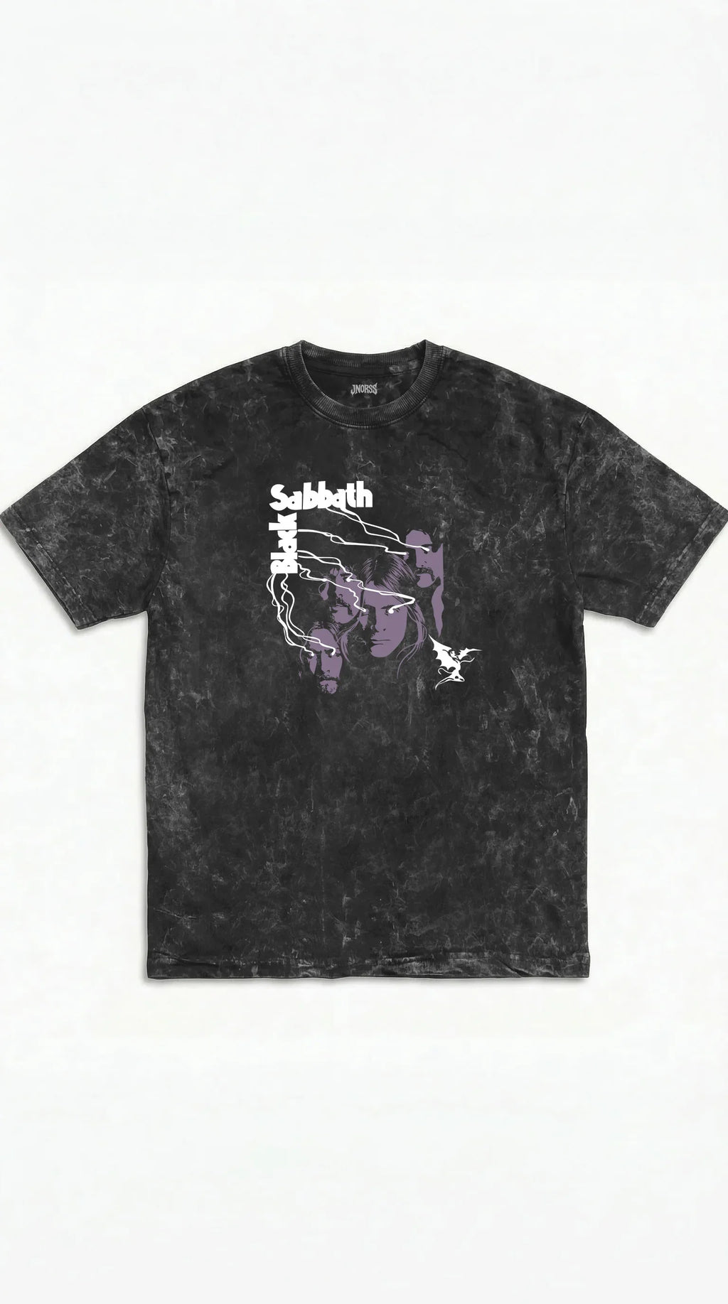 Black Sabbath Purple Eclipse Boxy Acid Wash Tee