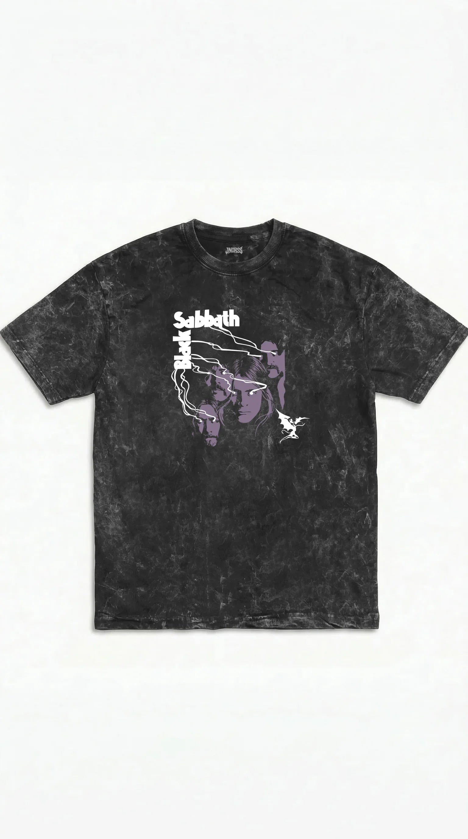 Black Sabbath Purple Eclipse Boxy Acid Wash Tee