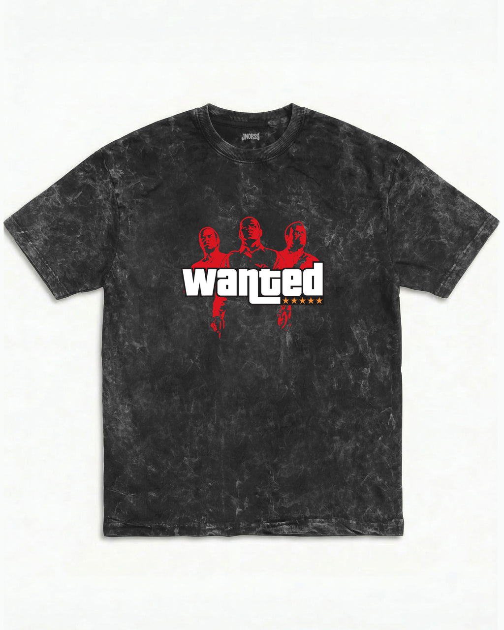 WASTED Wanted Level Acid Wash Tee