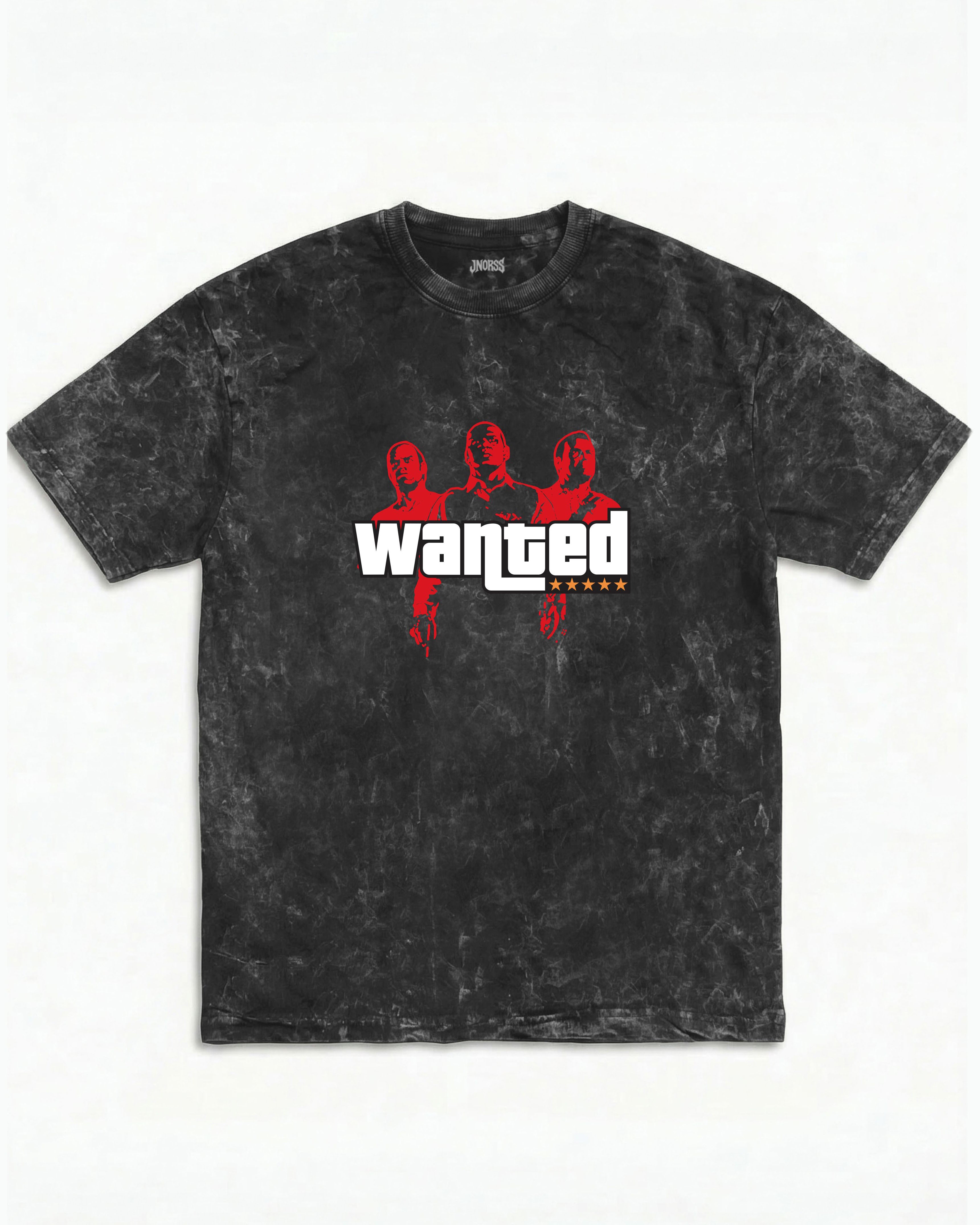 WASTED Wanted Level Acid Wash Tee