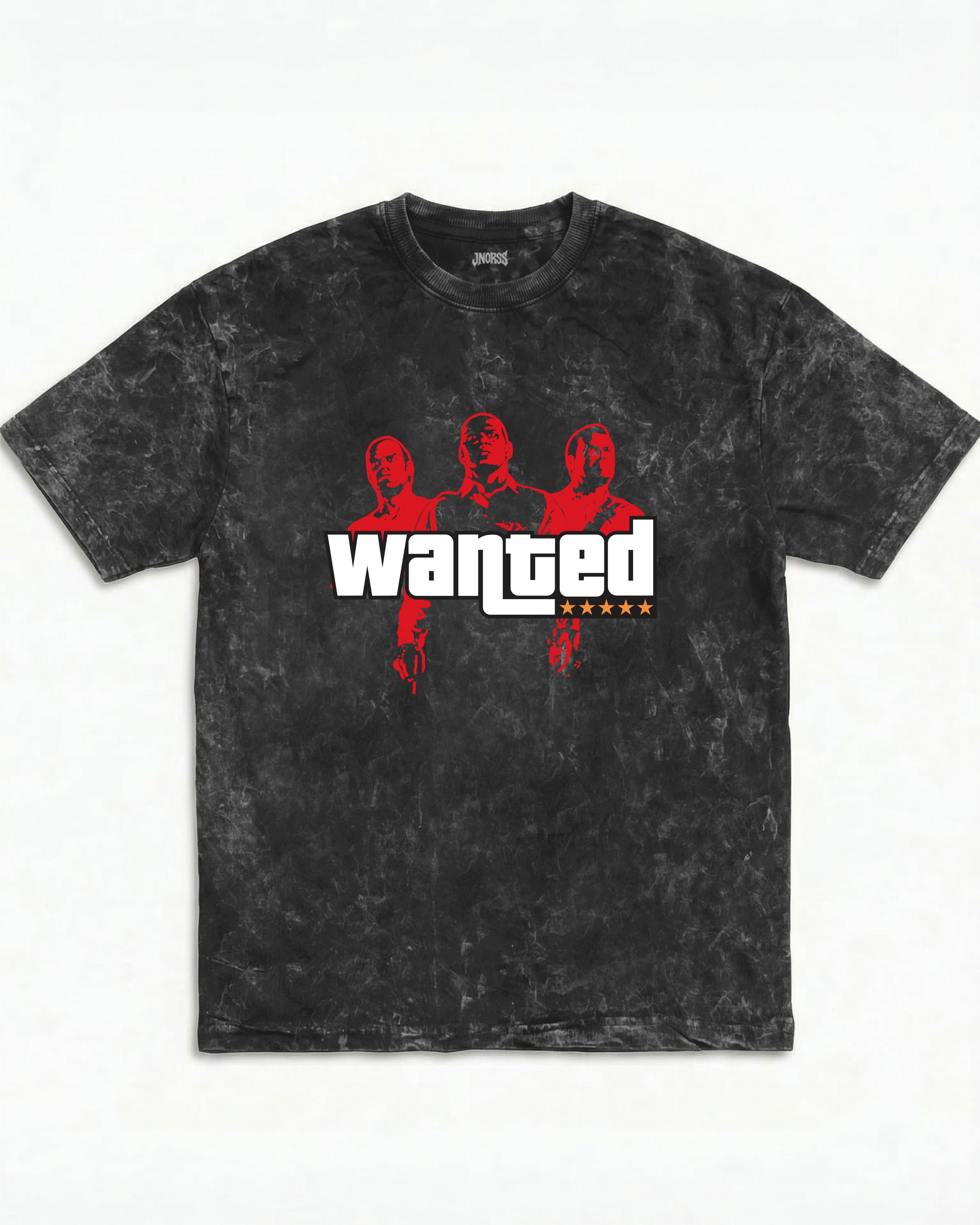 WASTED Wanted Level Acid Wash Tee