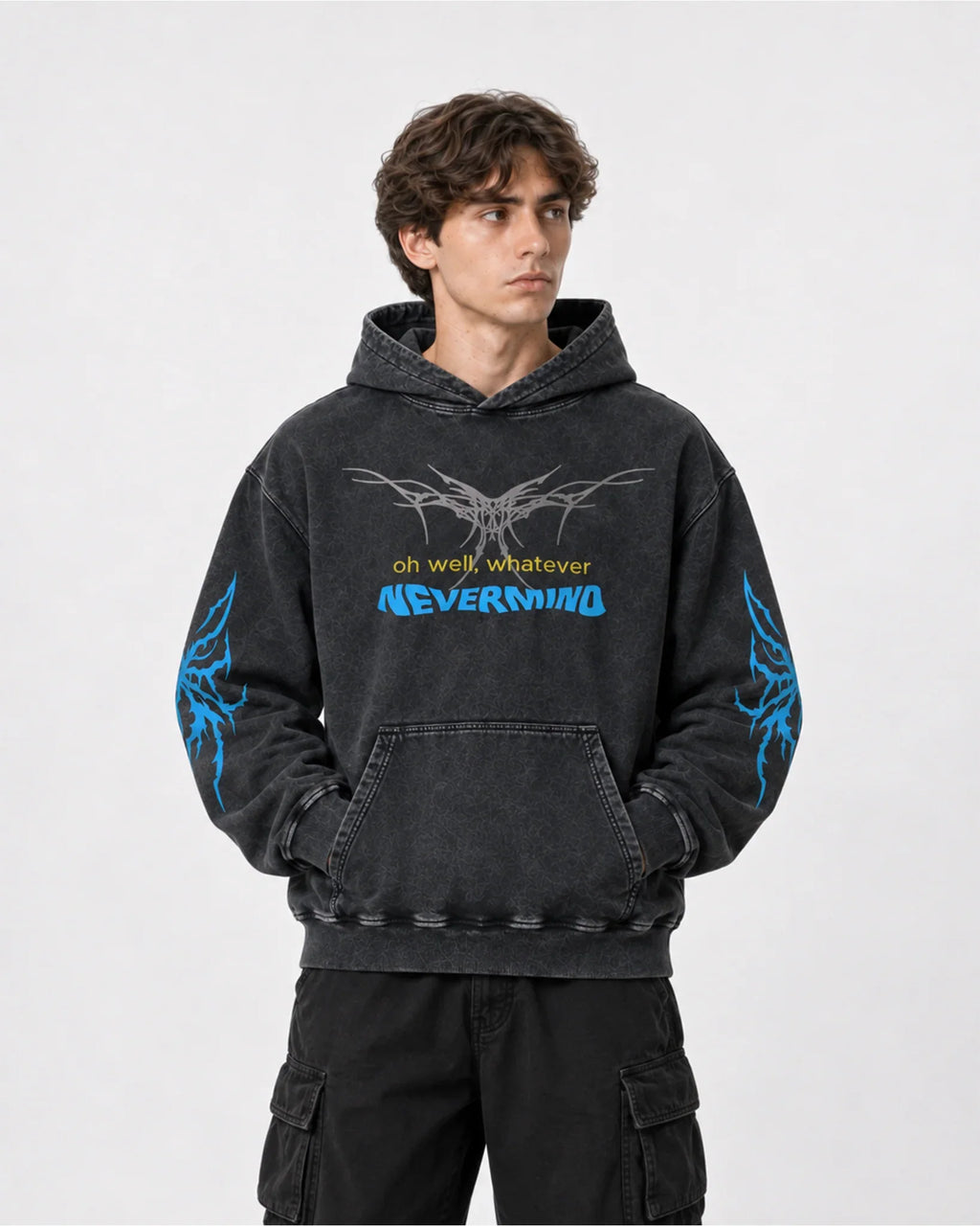 Nirvana Nevermind Youth Decay – Acid Wash Hoodie