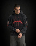 Metallica Electric Thrash Omen - Acid Wash Hoodie