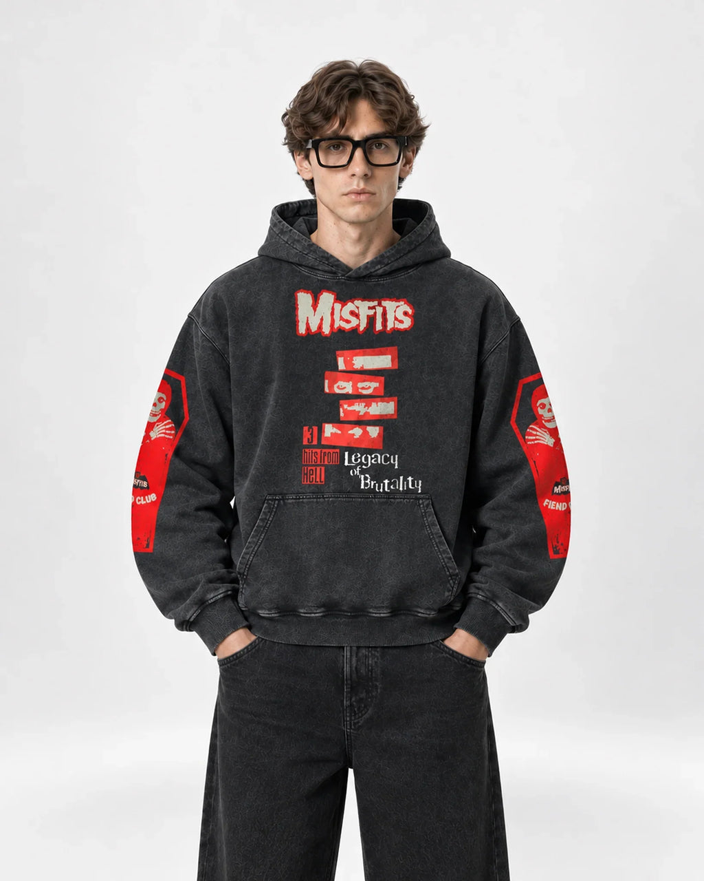 Misfits Legacy Of Brutality - Acid Wash Hoodie