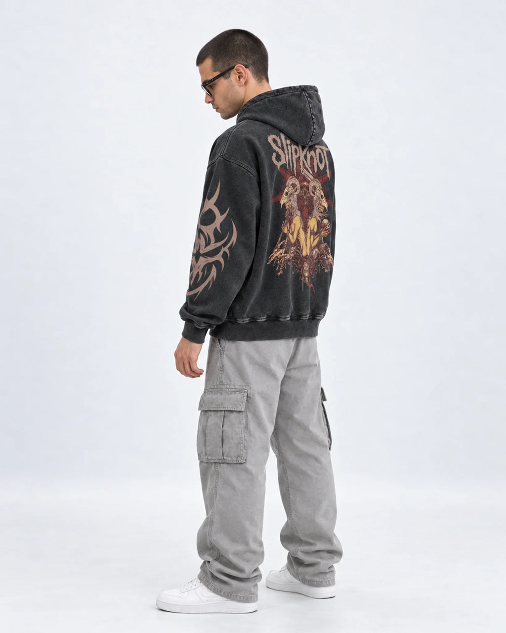Slipknot - People = Shit Sigil - Acid Wash Hoodie