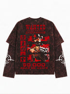Arthur Morgan Wanted Long Sleeve Acid Wash Tee
