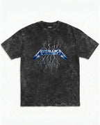 Metallica Flame Demon Boxy Acid Wash Tee