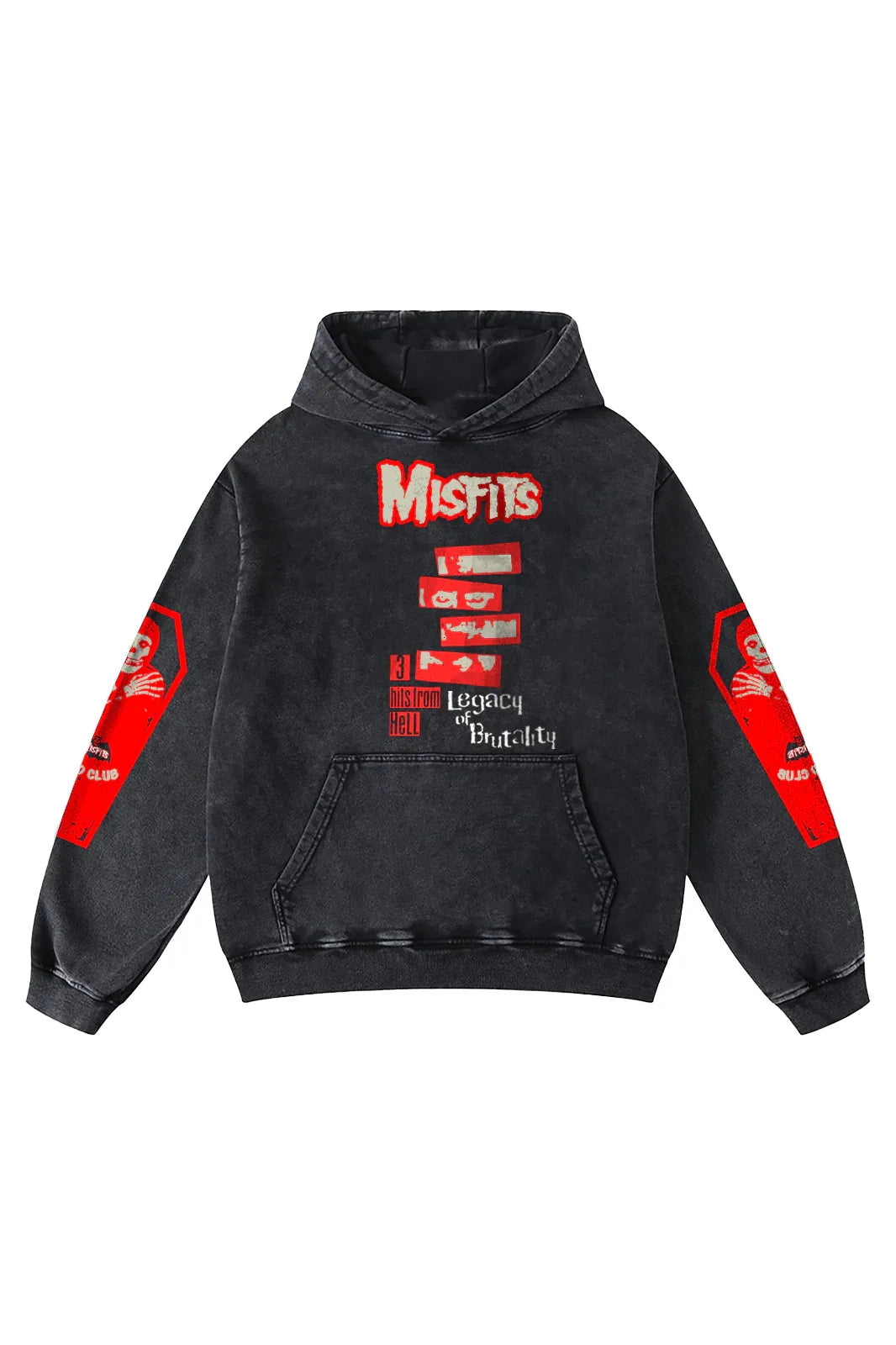 Misfits Legacy Of Brutality - Acid Wash Hoodie - Jnorss