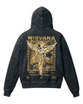 Acid wash Nirvana Heaven In Distortion hoodie by Jnorss, featuring a stylish, distressed design and relaxed fit.