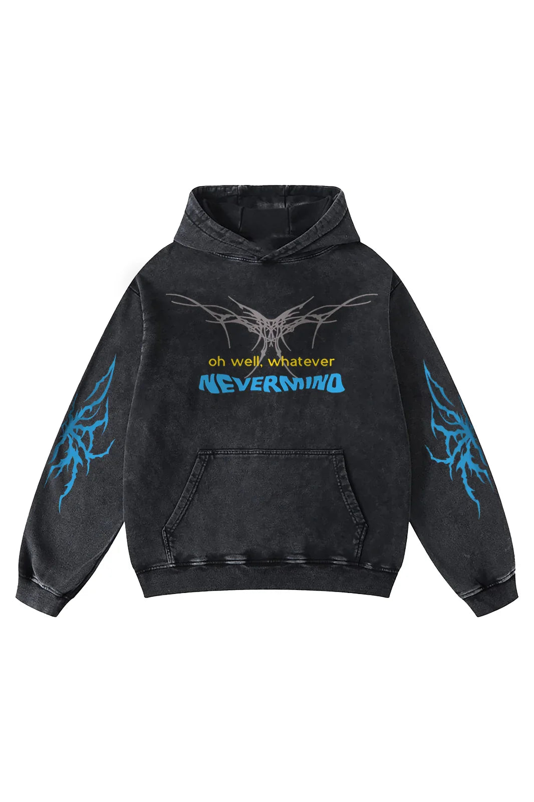 Nirvana Nevermind Youth Decay – Acid Wash Hoodie – Jnorss