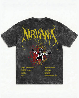 Nirvana Grunge Rebellion Acid Wash Tee