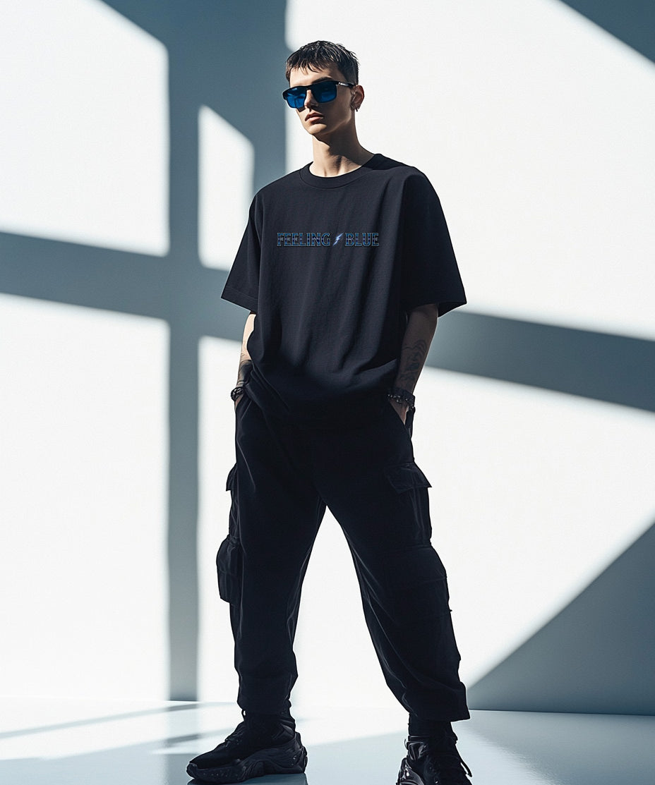 Feeling Blue Men's oversized T-shirt - Jnorss