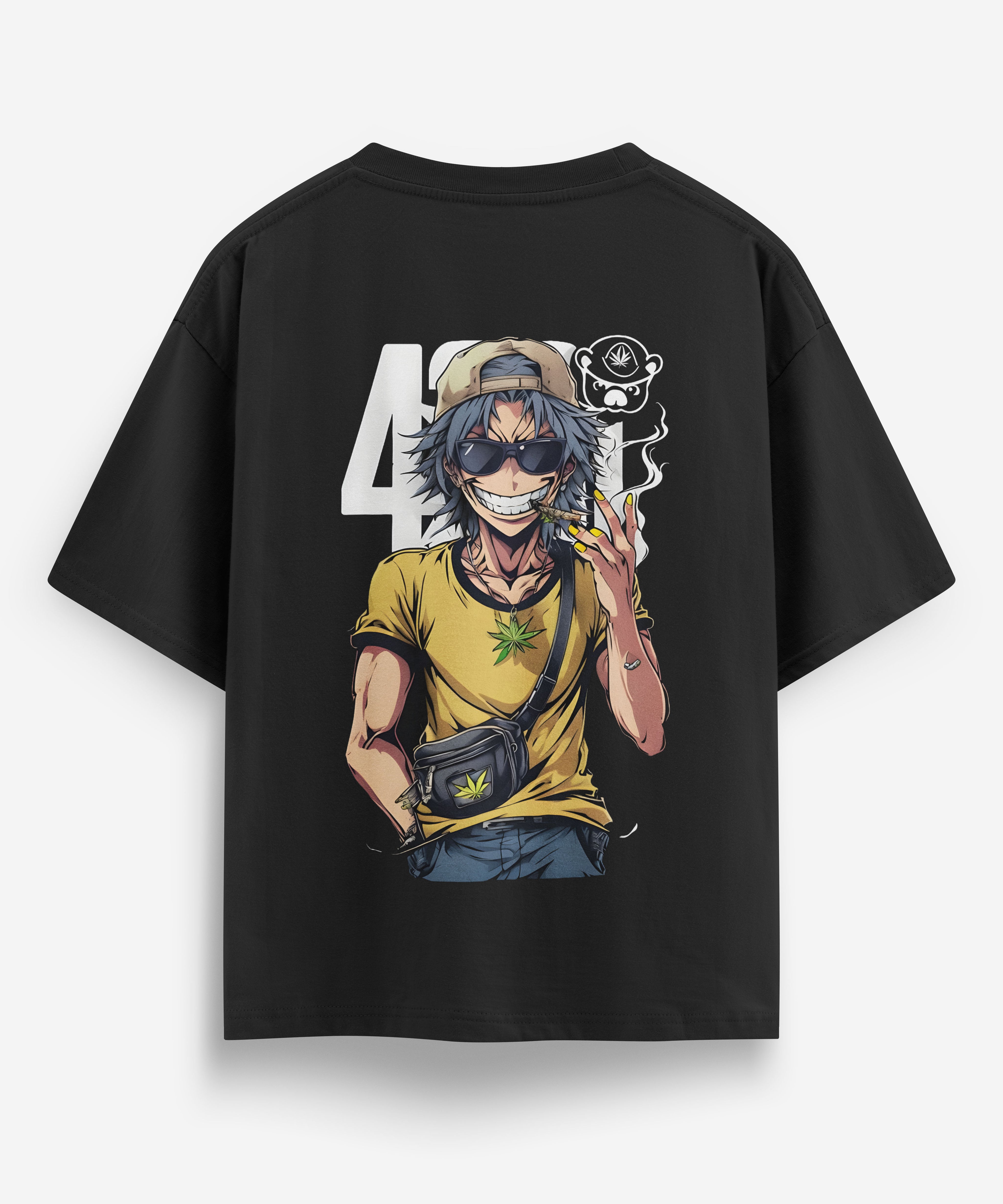 420 Anime Vibe Oversized T-shirt - Jnorss
