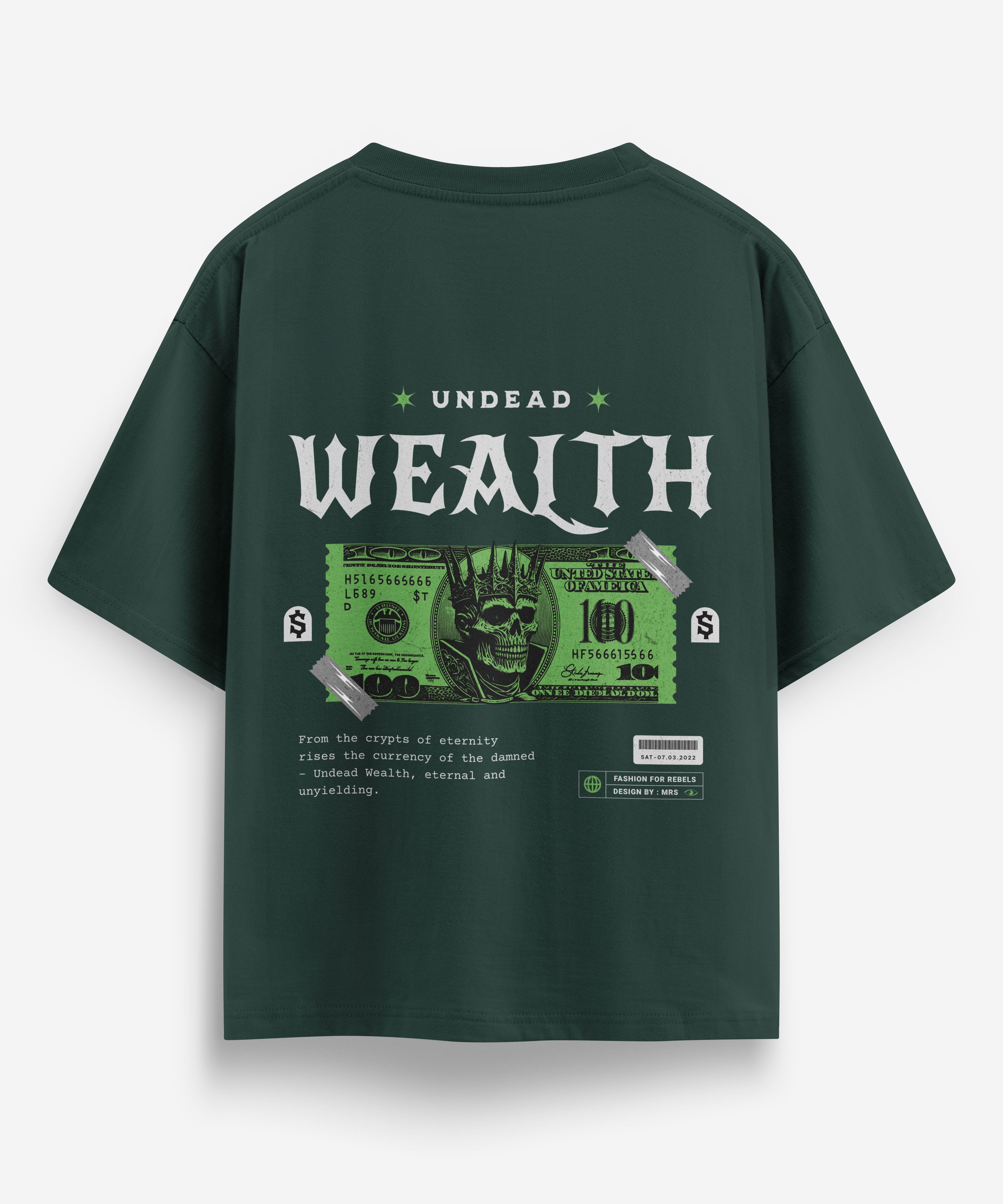 Undead Wealth Oversized T-shirt - Jnorss