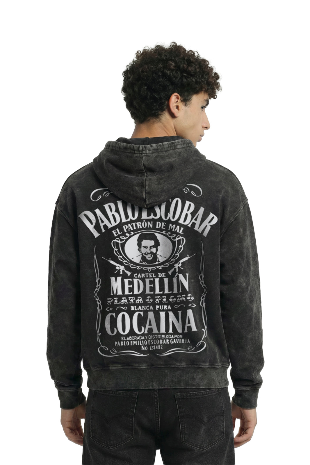 Pablo Escobar Shadow Empire - Acid Wash Hoodie