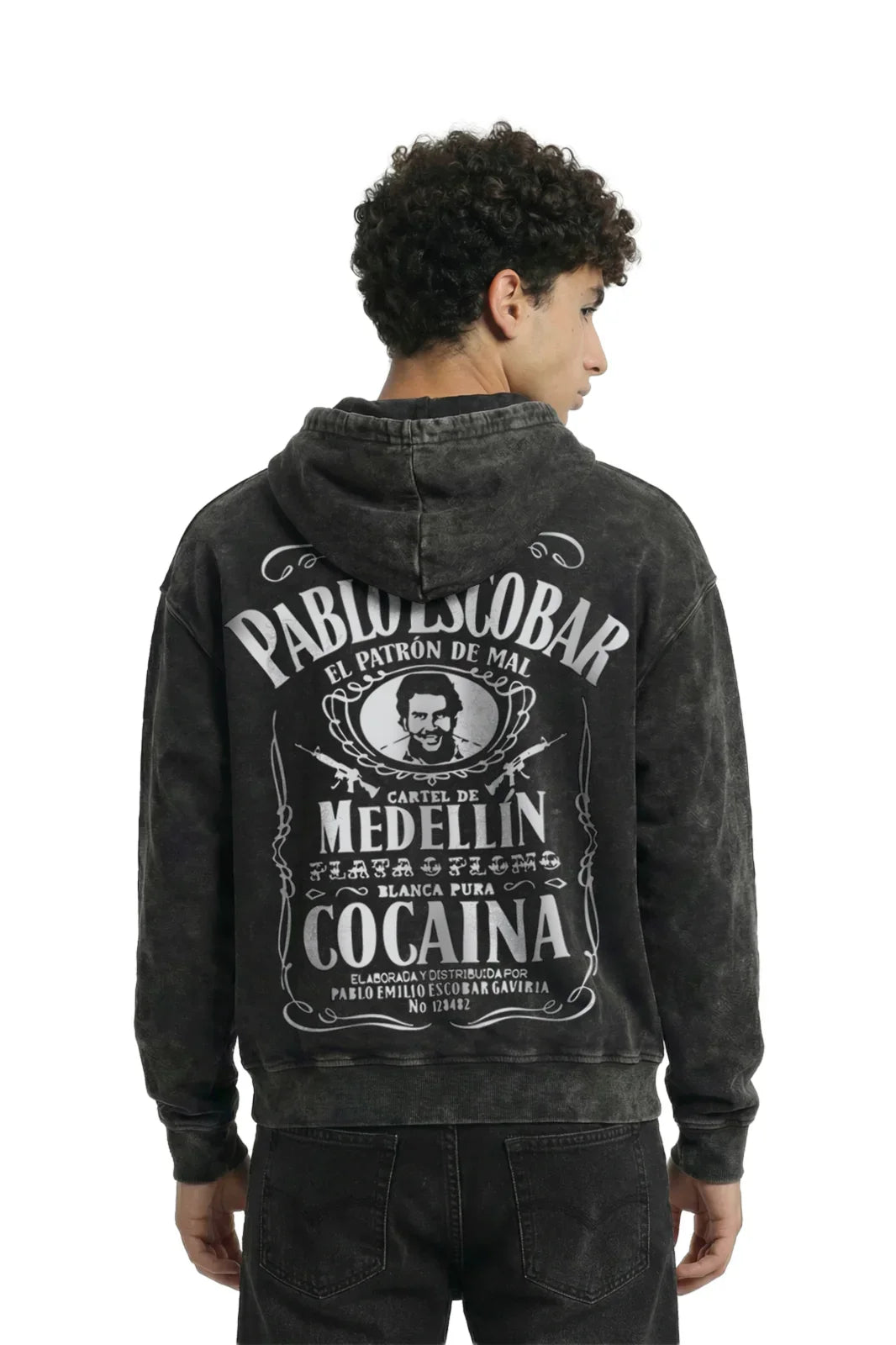 Pablo Escobar Shadow Empire - Acid Wash Hoodie - Jnorss
