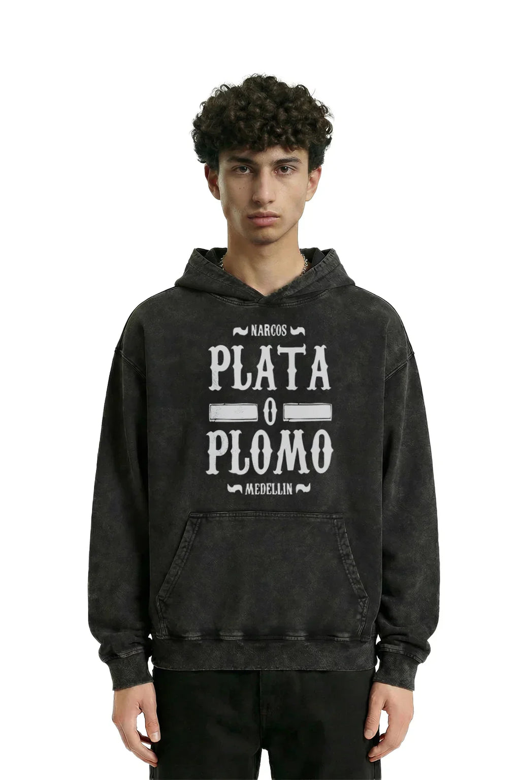 Pablo Escobar Shadow Empire - Acid Wash Hoodie - Jnorss