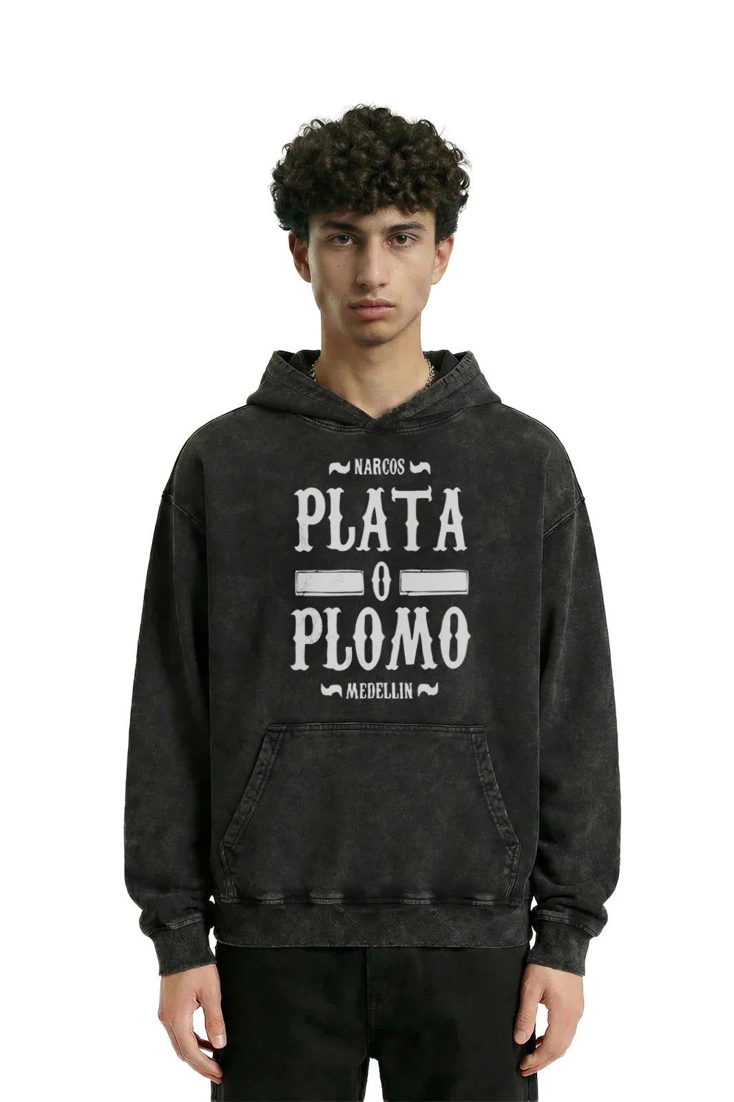 Pablo Escobar Shadow Empire - Acid Wash Hoodie - Jnorss