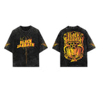 Black Sabbath vintage oversized acid wash T-shirt by MB featuring classic band logo and worn-in style.
