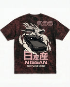 Skyline R32 Dragon Drift Acid Wash Oversized Tee