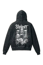 Acid wash Slipknot Psychosocial Omen hoodie by Jnorss featuring band logo and graphic design on front, casual streetwear style.